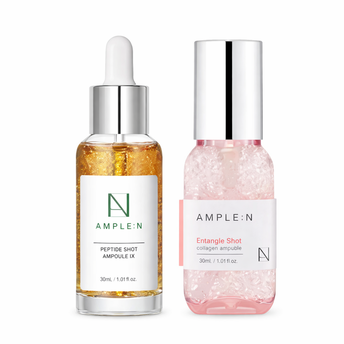 Set AMPLEN Colágeno 30 ML + Péptido Shot 30 ML| Firmeza, Elasticidad y Densidad