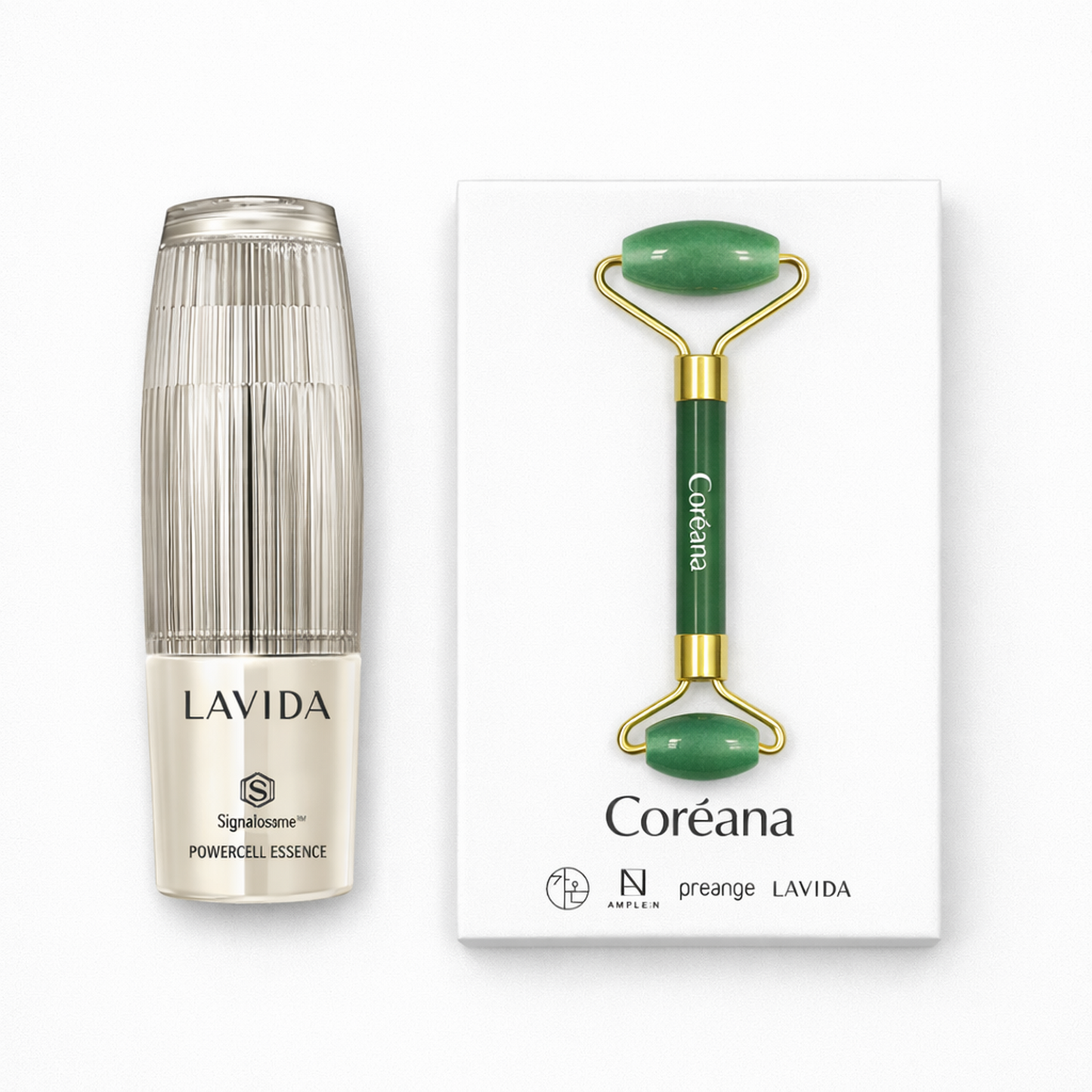 Set LAVIDA Spa Esencial | Esencia LAVIDA 80ml Full Size + Masajeador Facial Rodillo Jade c/ estuche
