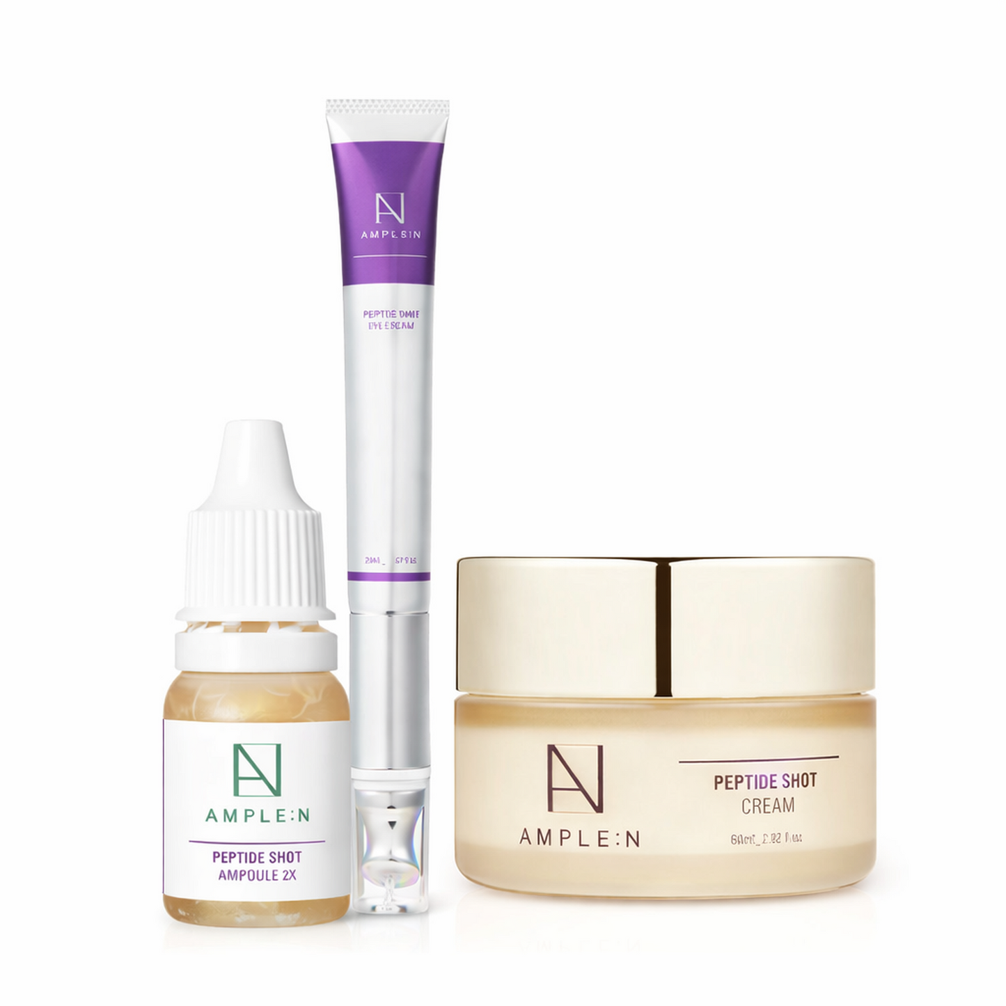 Set Péptido Shot Rutina Completa Reafirmante | Sérum + Contorno de Ojos + Crema Facial
