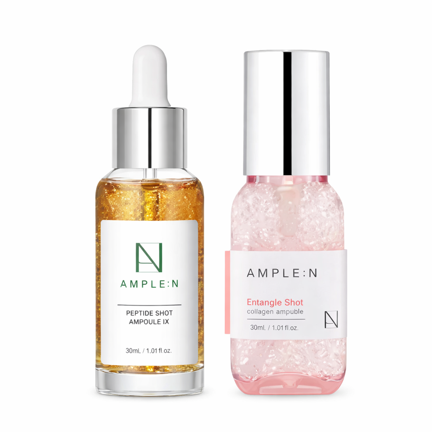 Set AMPLEN Colágeno 30 ML + Péptido Shot 30 ML| Firmeza, Elasticidad y Densidad