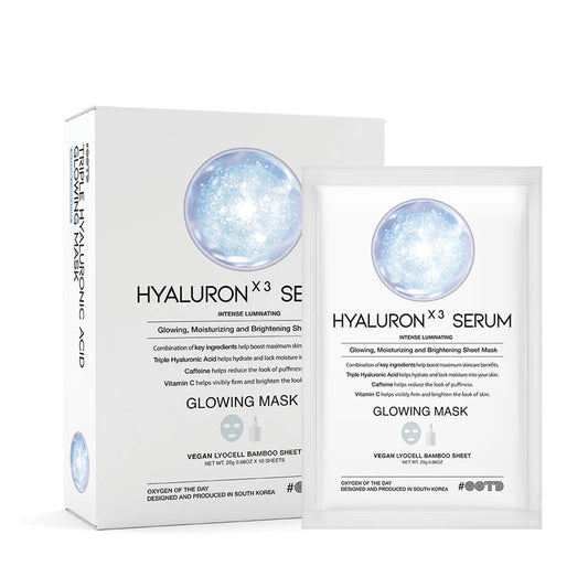 Mascarilla hidratante iluminadora triple ácido hialurónico