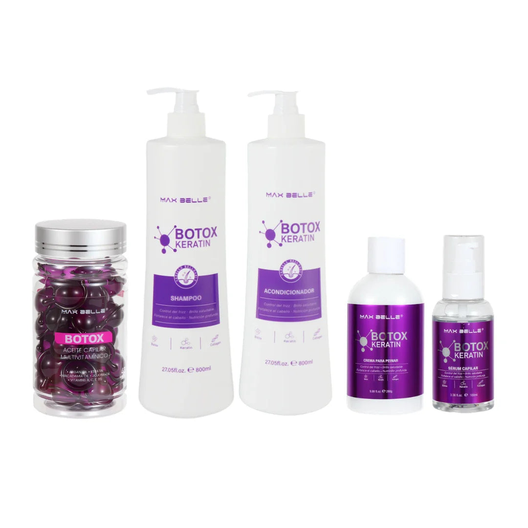Pack Capilar Keratina Max Belle – Reparación, Brillo y Control Frizz | Max Belle
