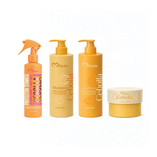 Pack Capilar de Cebolla Misucka – Shampoo + Acondicionador + Máscara + Termo Protector