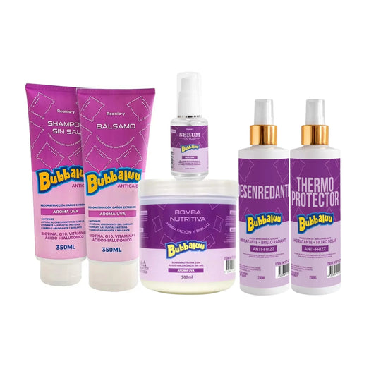 Pack Cuidado Capilar Bubbaluu Aroma Uva