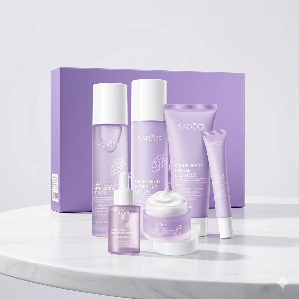 Pack Skincare Sadoer Grape Seeds 6 Piezas — Rutina Completa Antioxidante