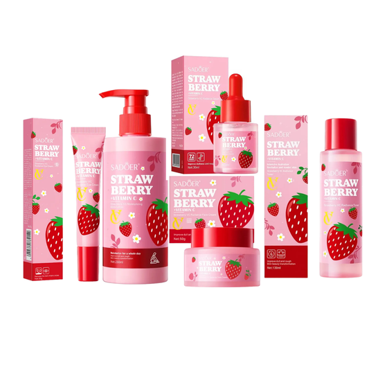 Set Skincare Sadoer Frutilla + Vitamina C | Rutina Facial Completa 5 Productos