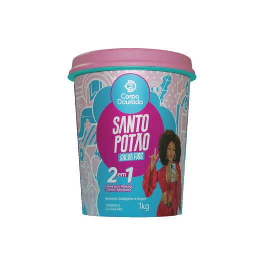 Máscara Capilar Santo Potão 1KG – Corpo Dourado